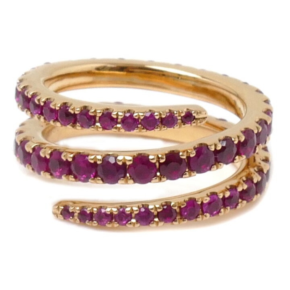 Anita Ko Ruby Pinky Coil Ring - Picture 4 of 6
